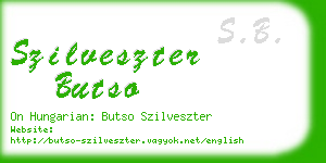 szilveszter butso business card